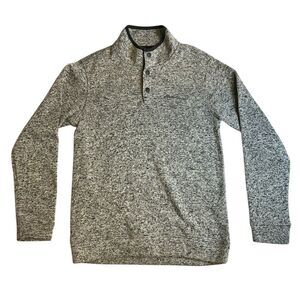 Eddie Bauer Men's Radiator‎ Fleece Pullover Snap Front Top, Light Heather Gray S